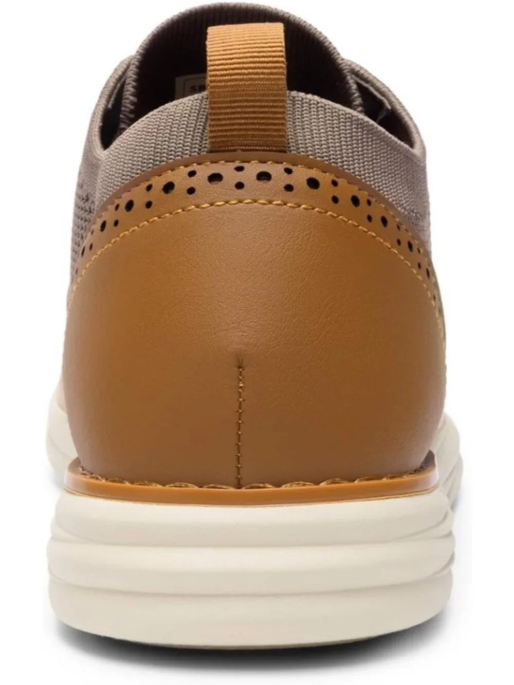 Men's Light Brown Knit Mesh Dress Sneakers Lace Up Casual Oxford Walking Shoes